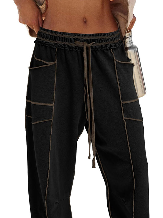 Women's High Waisted Drawstring Wide Leg Baggy Barrel Pants (Buy 2 Free Shipping)