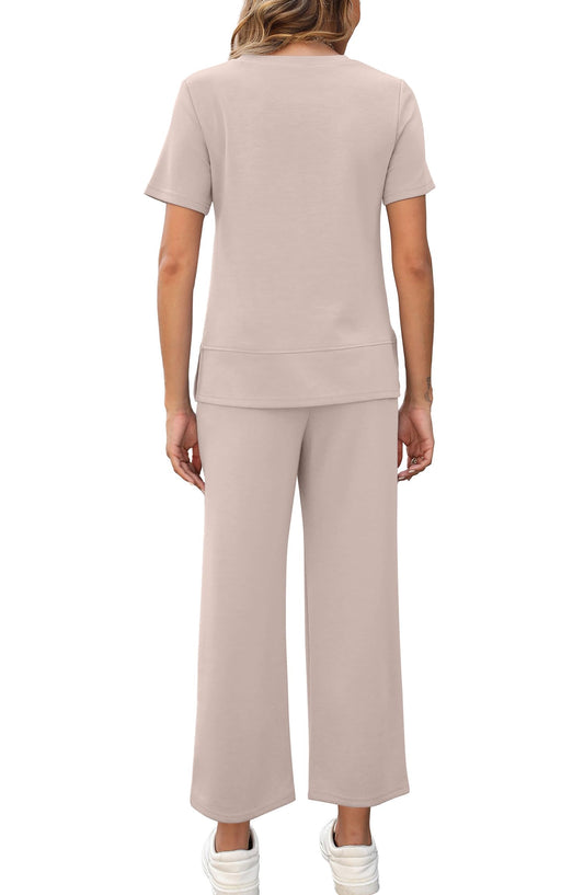 Women's  Fashion Comfy Wide Leg 2 Piece Lounge Set (Buy 2 Free Shipping)