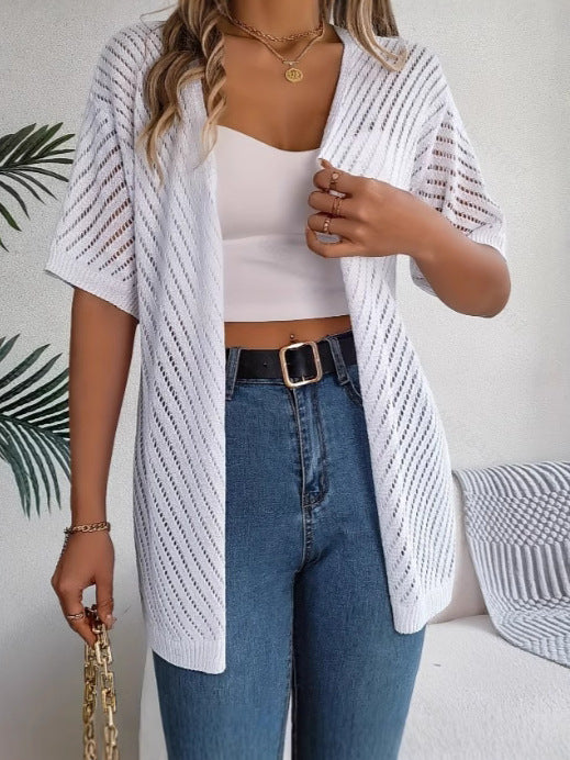 Women's Summer Hollow Out Open Front Knit Cardigan (Buy 2 Free Shipping)