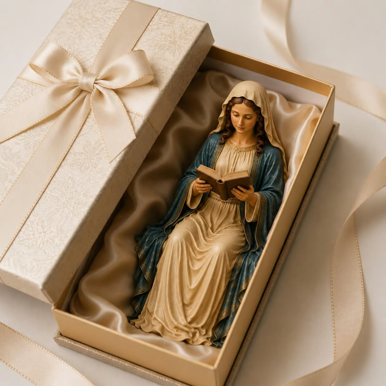 πποΈ Bring Divine Peace to Your Bookshelf. Virgin Mary Reading Figure