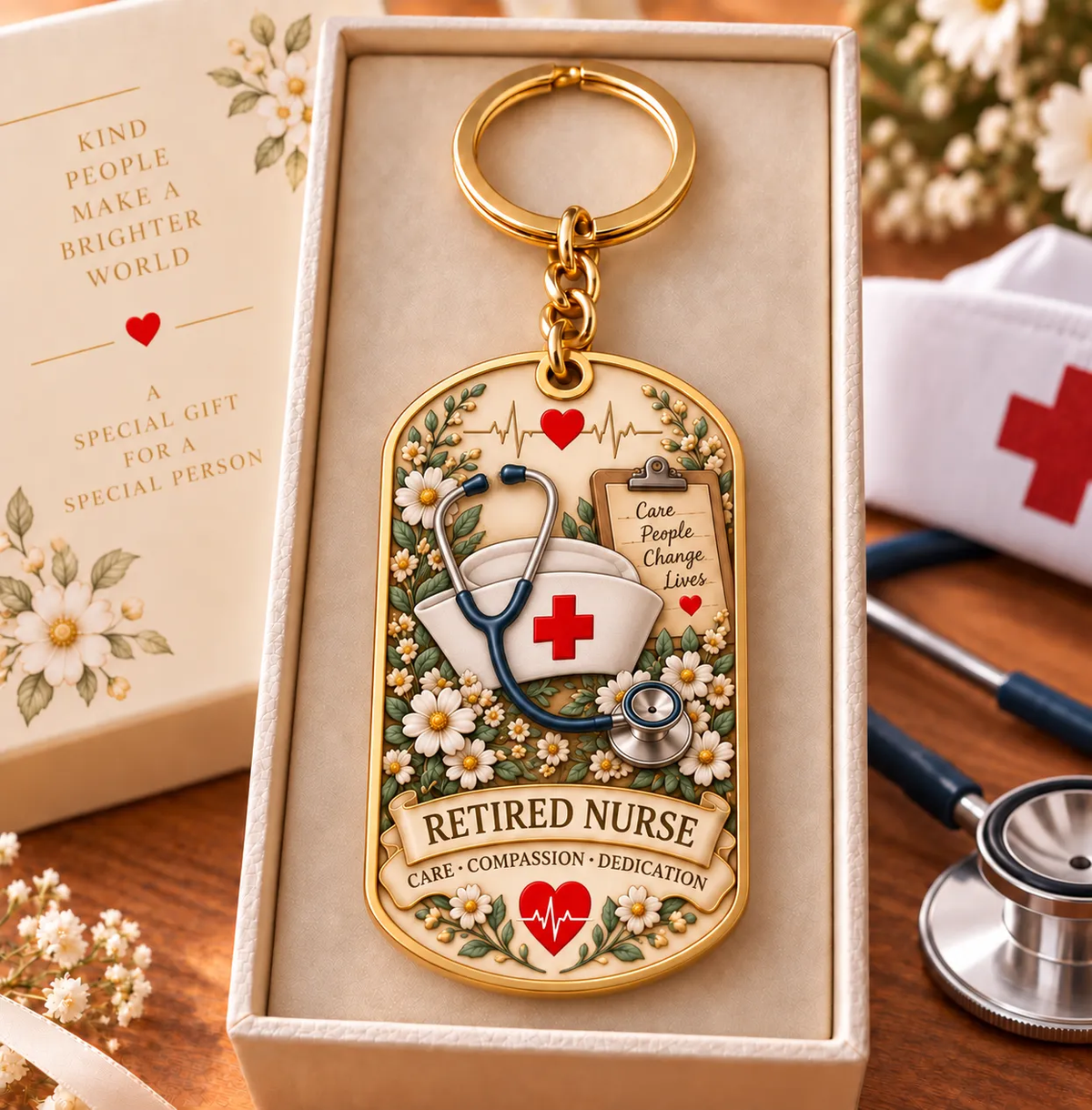 π©ββοΈ Retired Nurse Keychain
