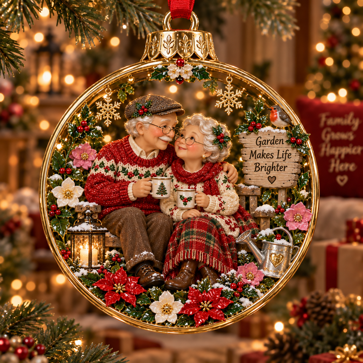 Christmas Floral Holiday Hanging Decoration Ornament – Garden Makes Life Brighter✨