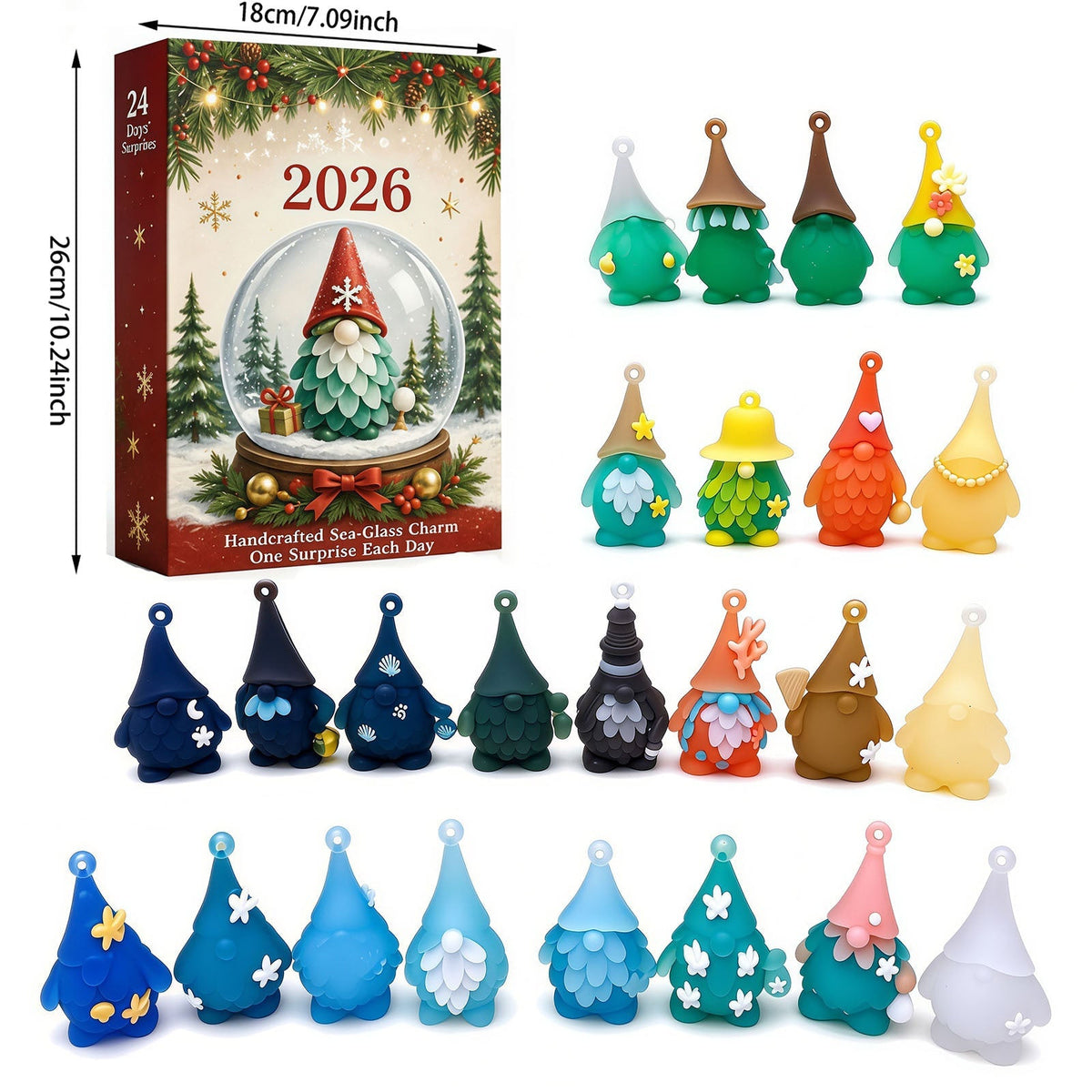 🎄🎁 2026 Christmas Gnome Advent Calendar – 24 Days of 3D Gnome Ornaments & Holiday Surprises