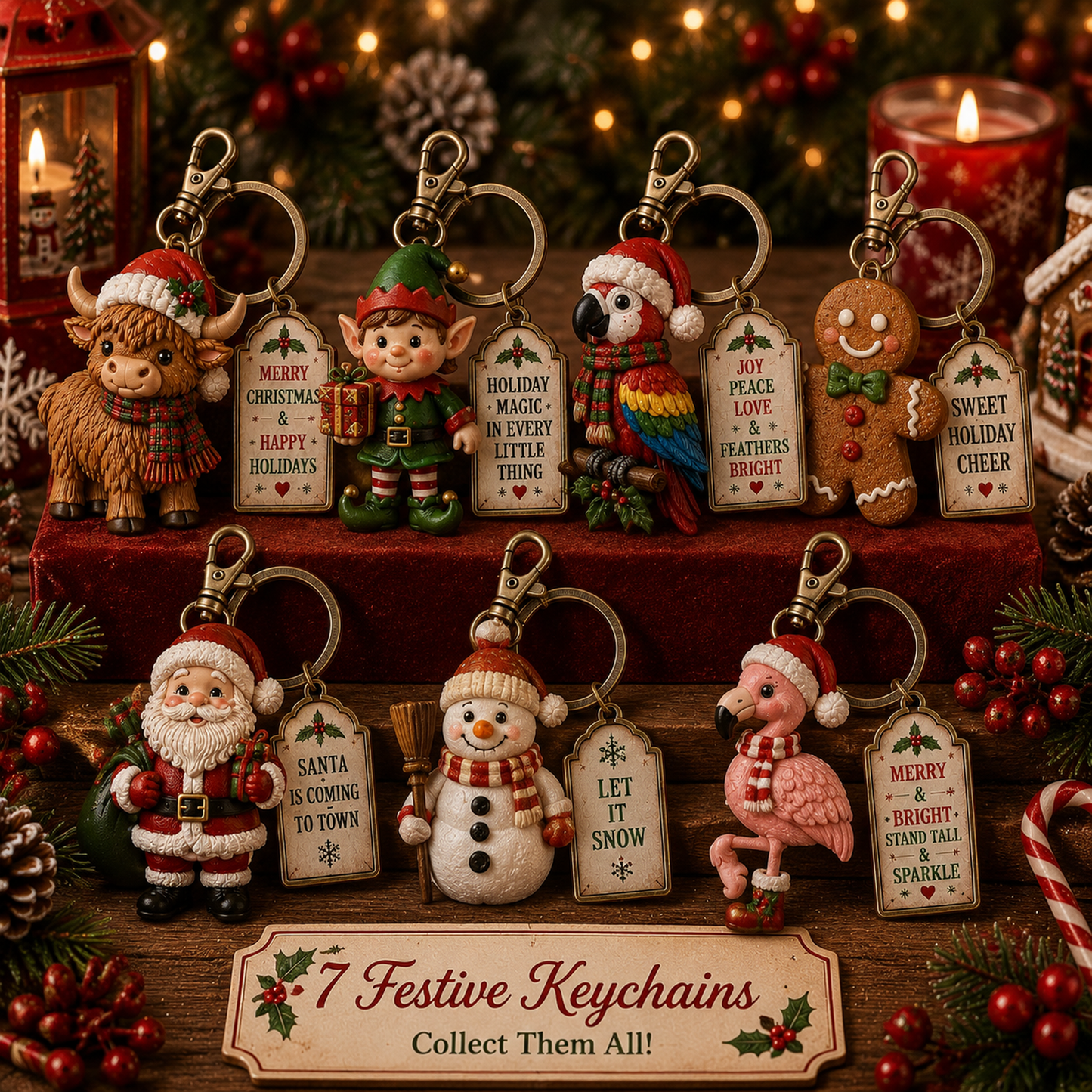 🎄 2026 Christmas Character Keychain Gift Box