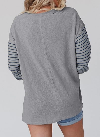 Women's Cute Color Block Long Sleeve Casual Top (Buy 2 Free Shipping)