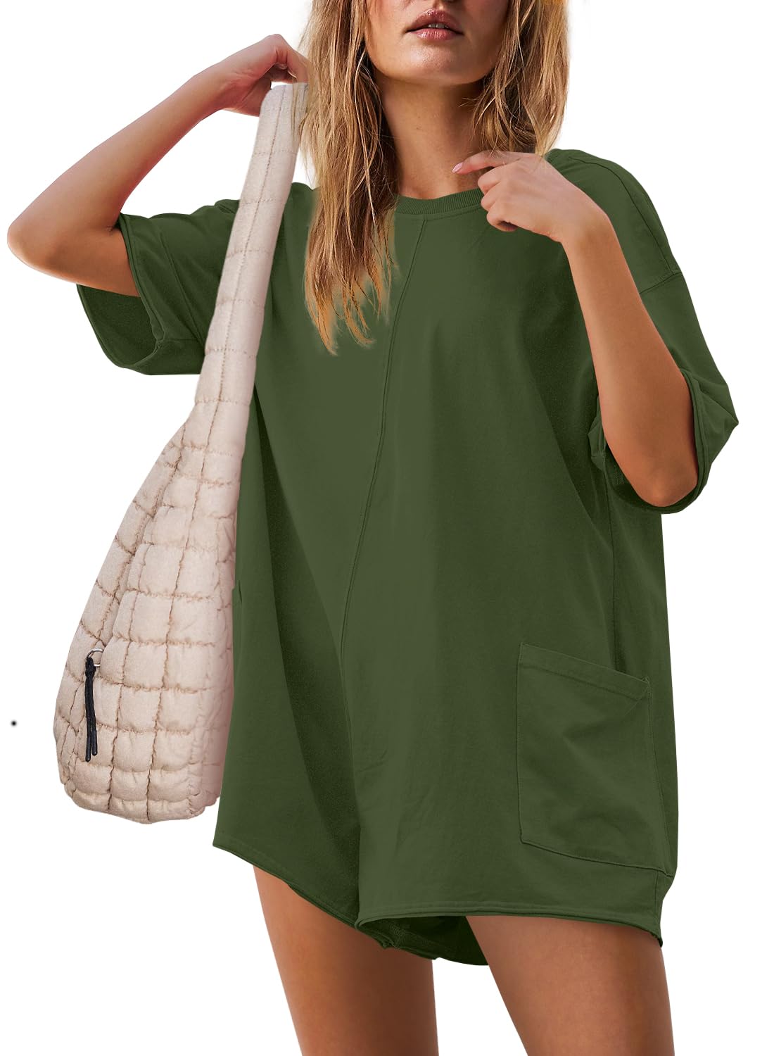 Women's Summer Oversized Reversible Tee Romper (Buy 2 Free Shipping)