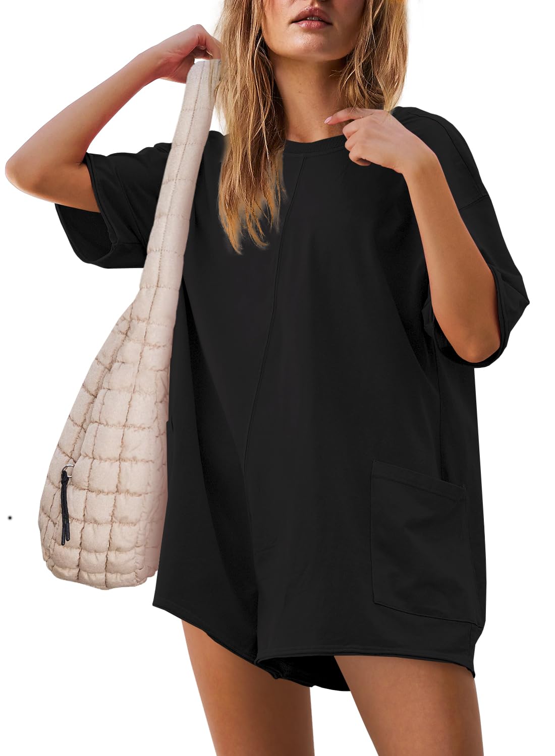 Women's Summer Oversized Reversible Tee Romper (Buy 2 Free Shipping)