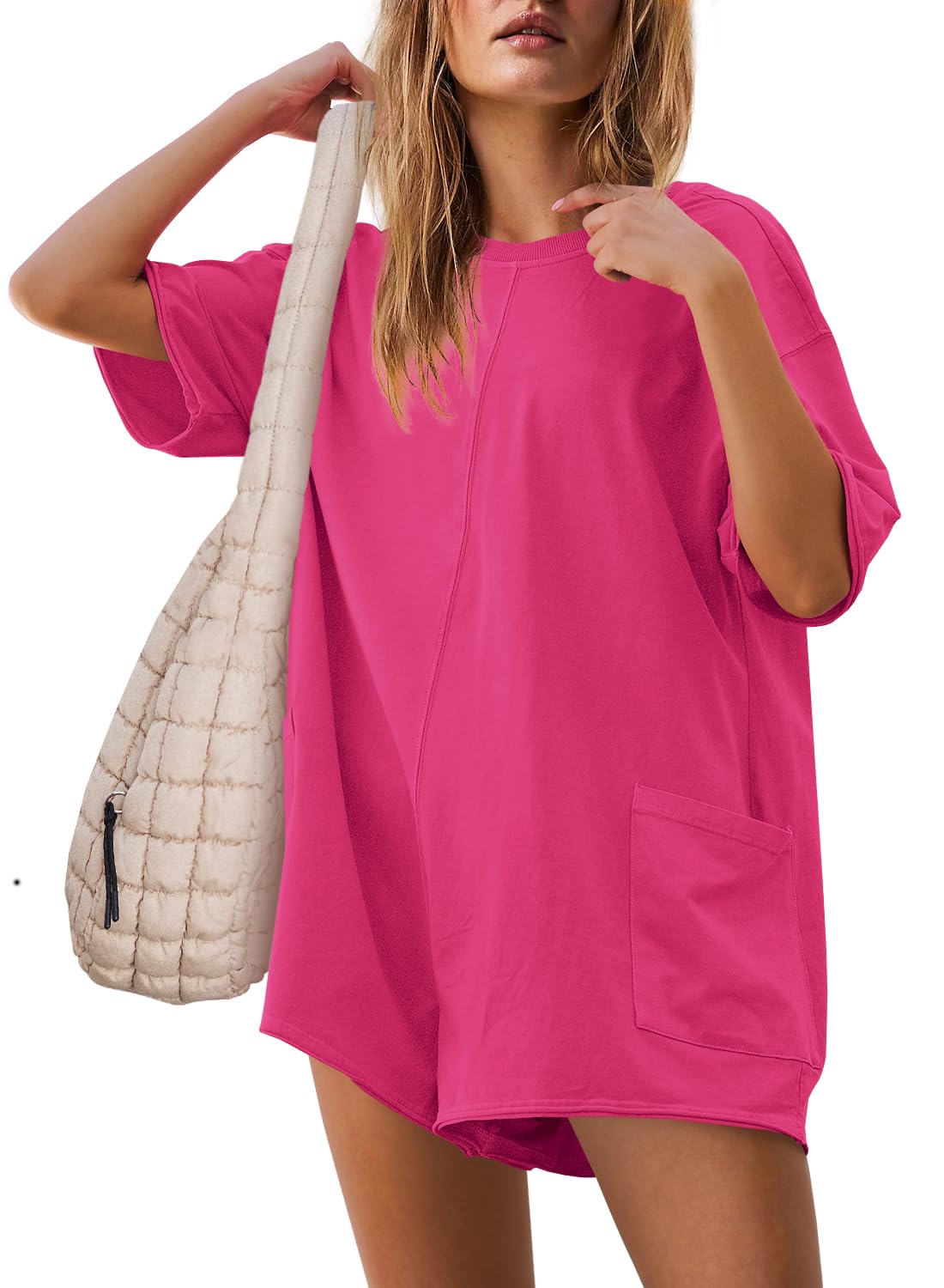 Women's Summer Oversized Reversible Tee Romper (Buy 2 Free Shipping)