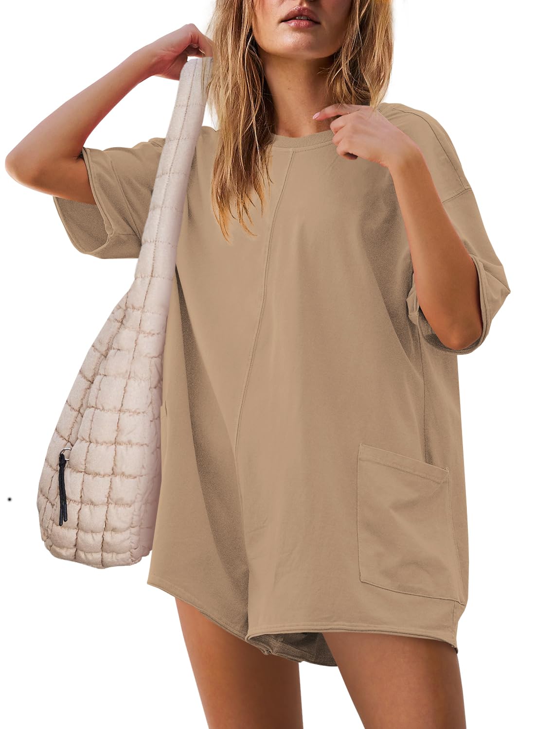 Women's Summer Oversized Reversible Tee Romper (Buy 2 Free Shipping)