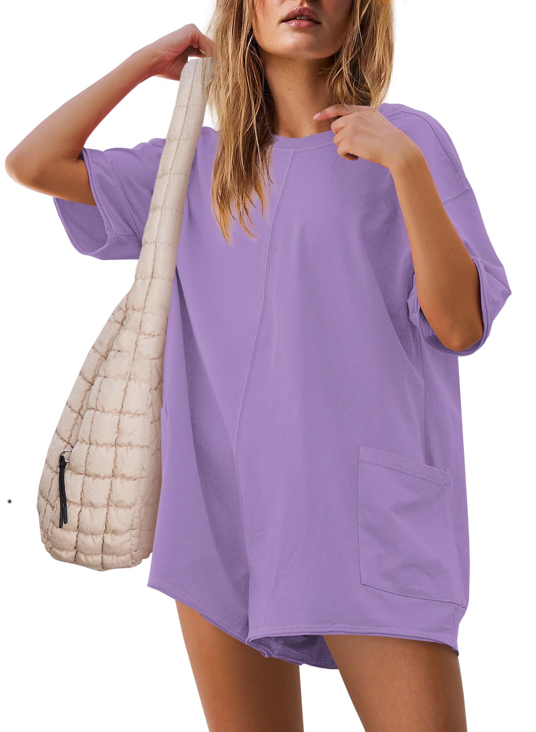 Women's Summer Oversized Reversible Tee Romper (Buy 2 Free Shipping)