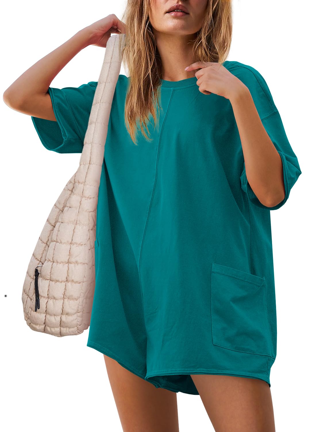 Women's Summer Oversized Reversible Tee Romper (Buy 2 Free Shipping)