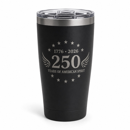 🇺🇸 Raise a Cup to 250 Years of American Spirit — 1776–2026 Heritage 20 oz Insulated Tumbler 🎄