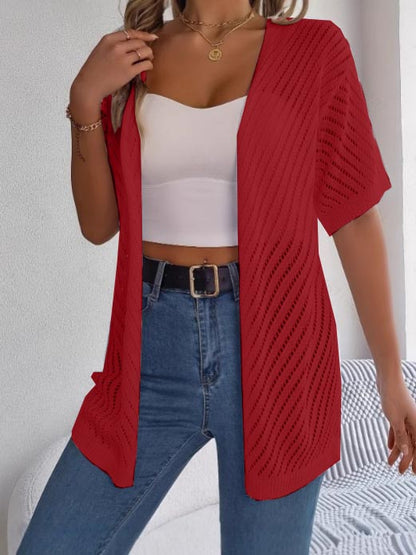 Women's Summer Hollow Out Open Front Knit Cardigan (Buy 2 Free Shipping)