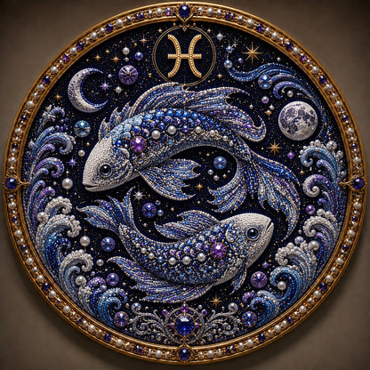 12 Zodiac Signs Pearl Art Kit | DIY Handmade Beaded Window Hanging