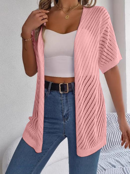 Women's Summer Hollow Out Open Front Knit Cardigan (Buy 2 Free Shipping)