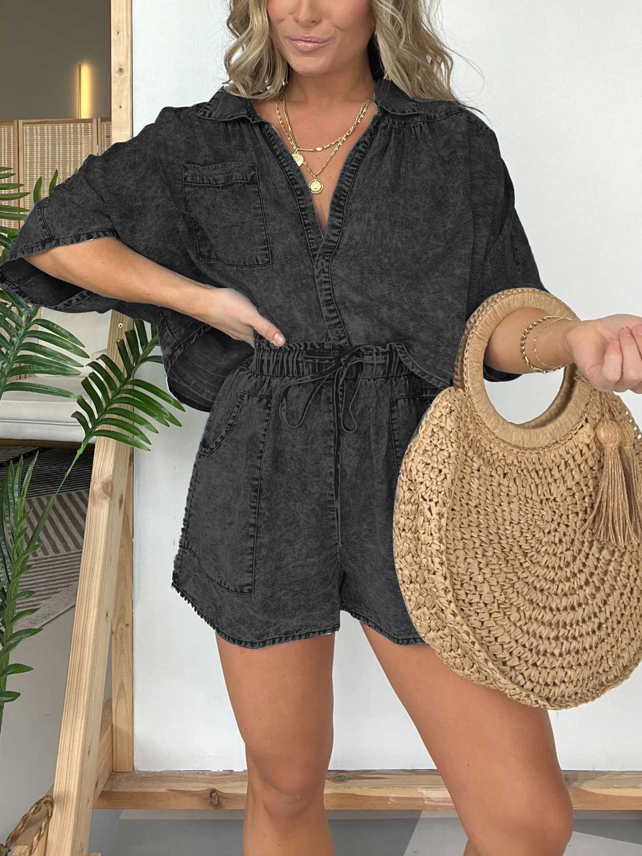 Women's Casual Washed Denim Tencel Set (Buy 2 Free Shipping)