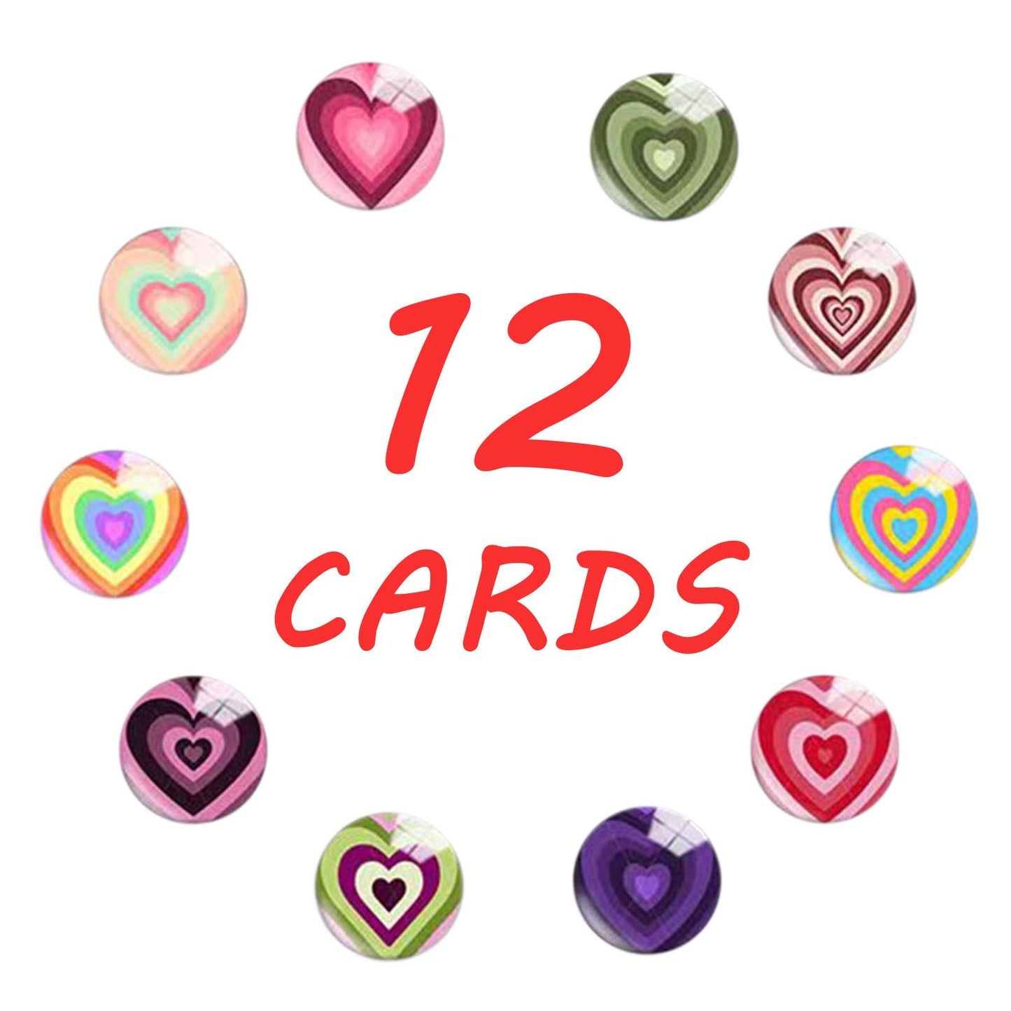 24 Pack Valentines Cards with Heart