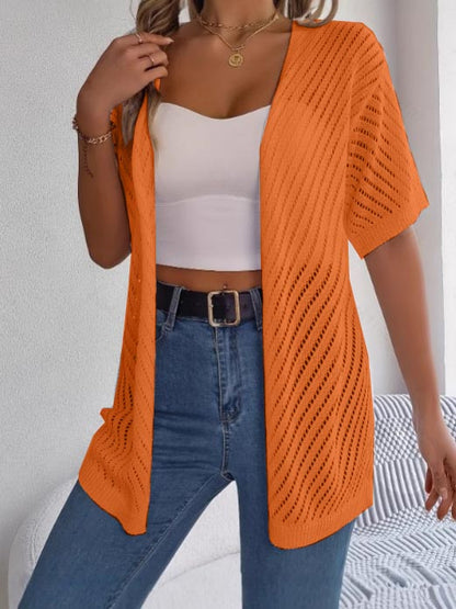 Women's Summer Hollow Out Open Front Knit Cardigan (Buy 2 Free Shipping)
