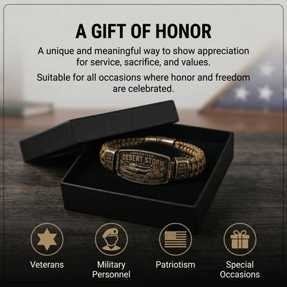 Honor & Pride Worn Daily — Operation Desert Storm Veteran Paracord Bracelet