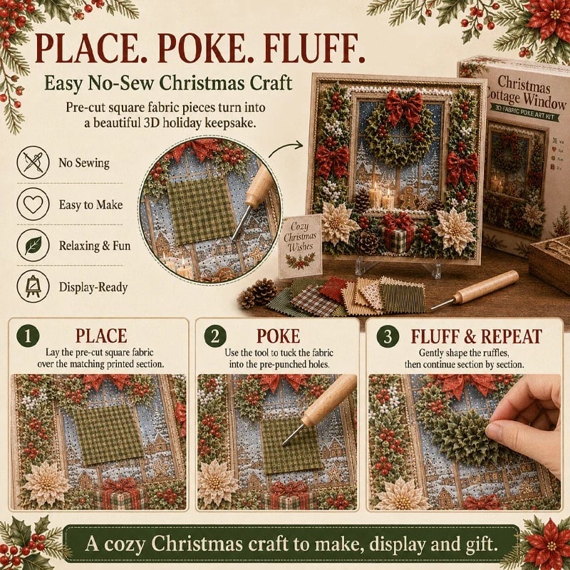 🎁 🎁 3D-kerststof-poke-art-set🎄 Buy 2 & Get Free Shipping 🎁