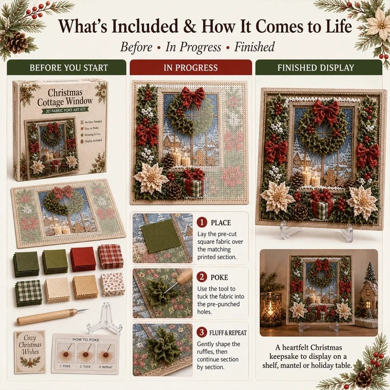 🎁 🎁 3D-kerststof-poke-art-set🎄 Buy 2 & Get Free Shipping 🎁