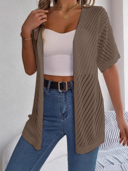 Women's Summer Hollow Out Open Front Knit Cardigan (Buy 2 Free Shipping)