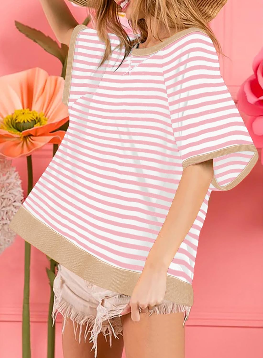 Women's Oversized Striped T Shirts (Buy 2 Free Shipping)