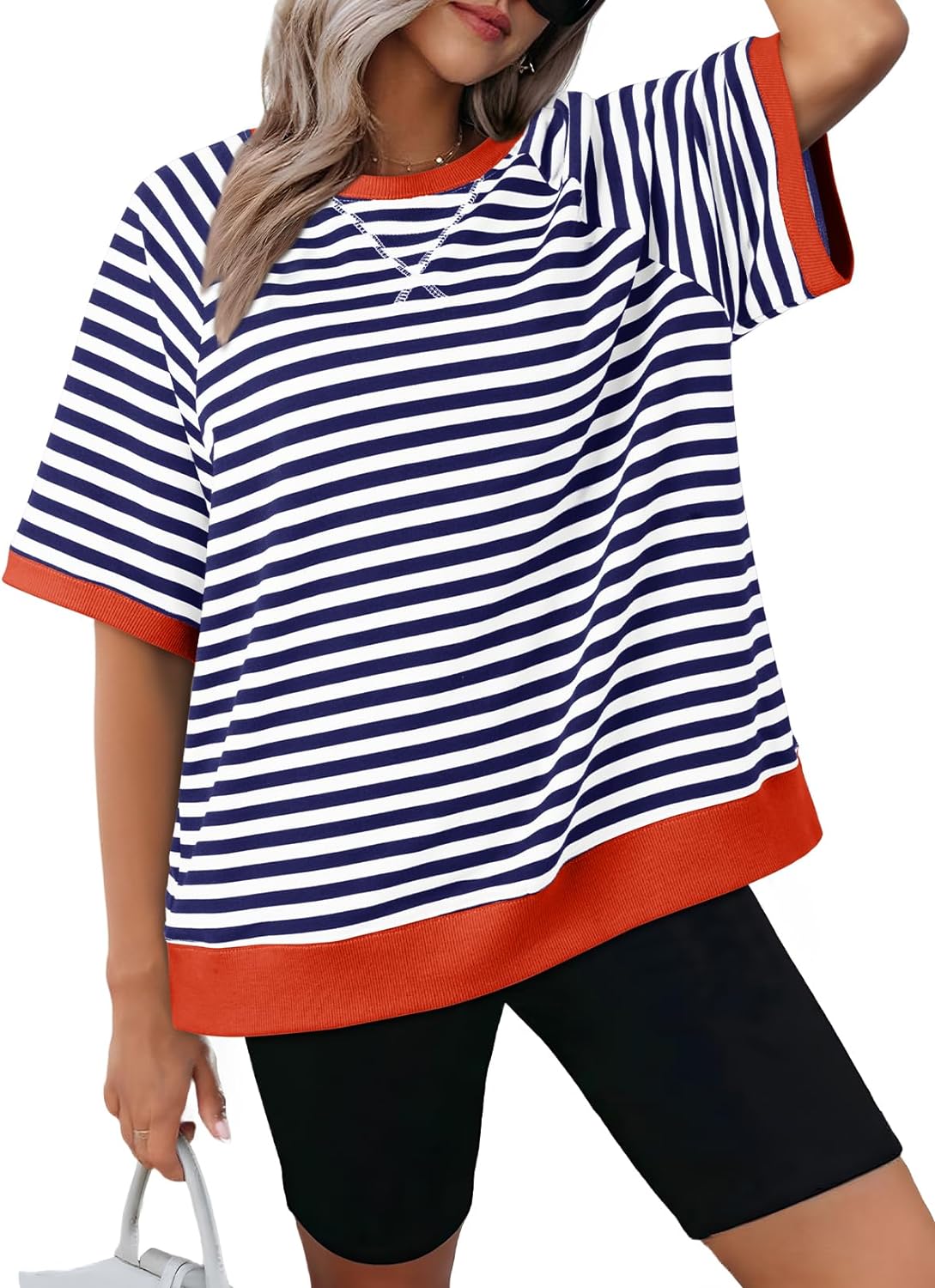 Women's Oversized Striped T Shirts (Buy 2 Free Shipping)