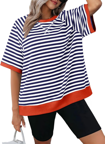 Women's Oversized Striped T Shirts (Buy 2 Free Shipping)