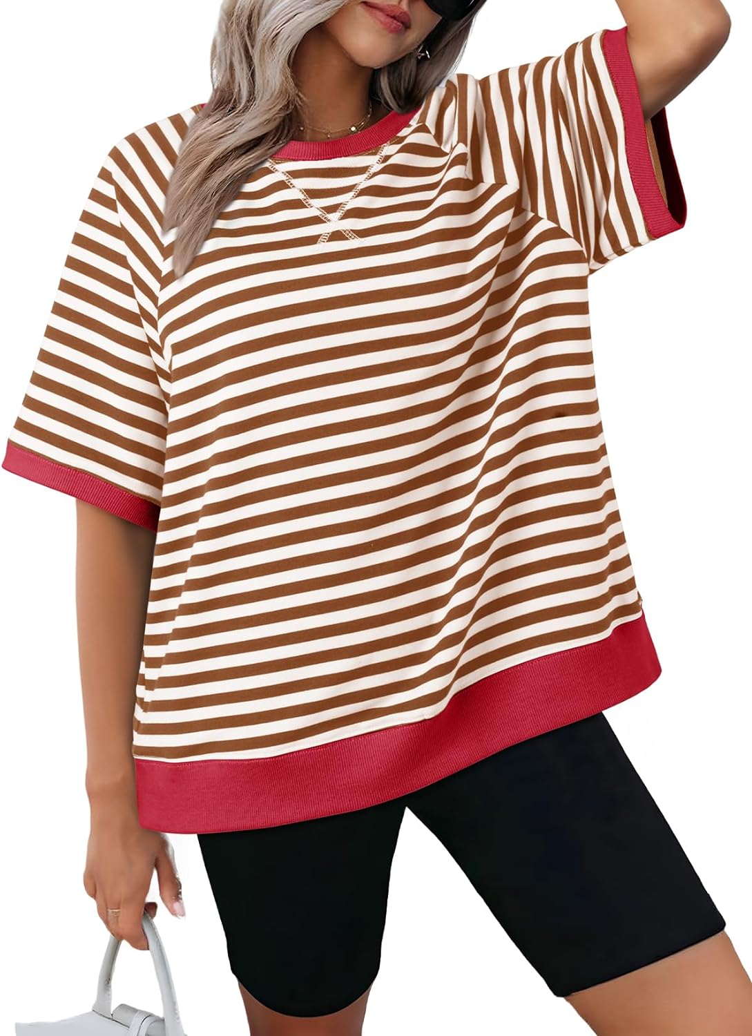 Women's Oversized Striped T Shirts (Buy 2 Free Shipping)