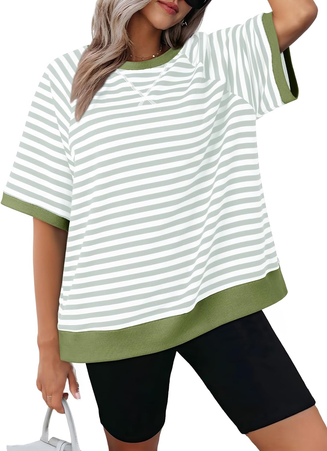 Women's Oversized Striped T Shirts (Buy 2 Free Shipping)