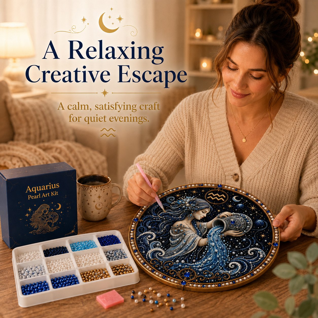 12 Zodiac Signs Pearl Art Kit | DIY Handmade Beaded Window Hanging
