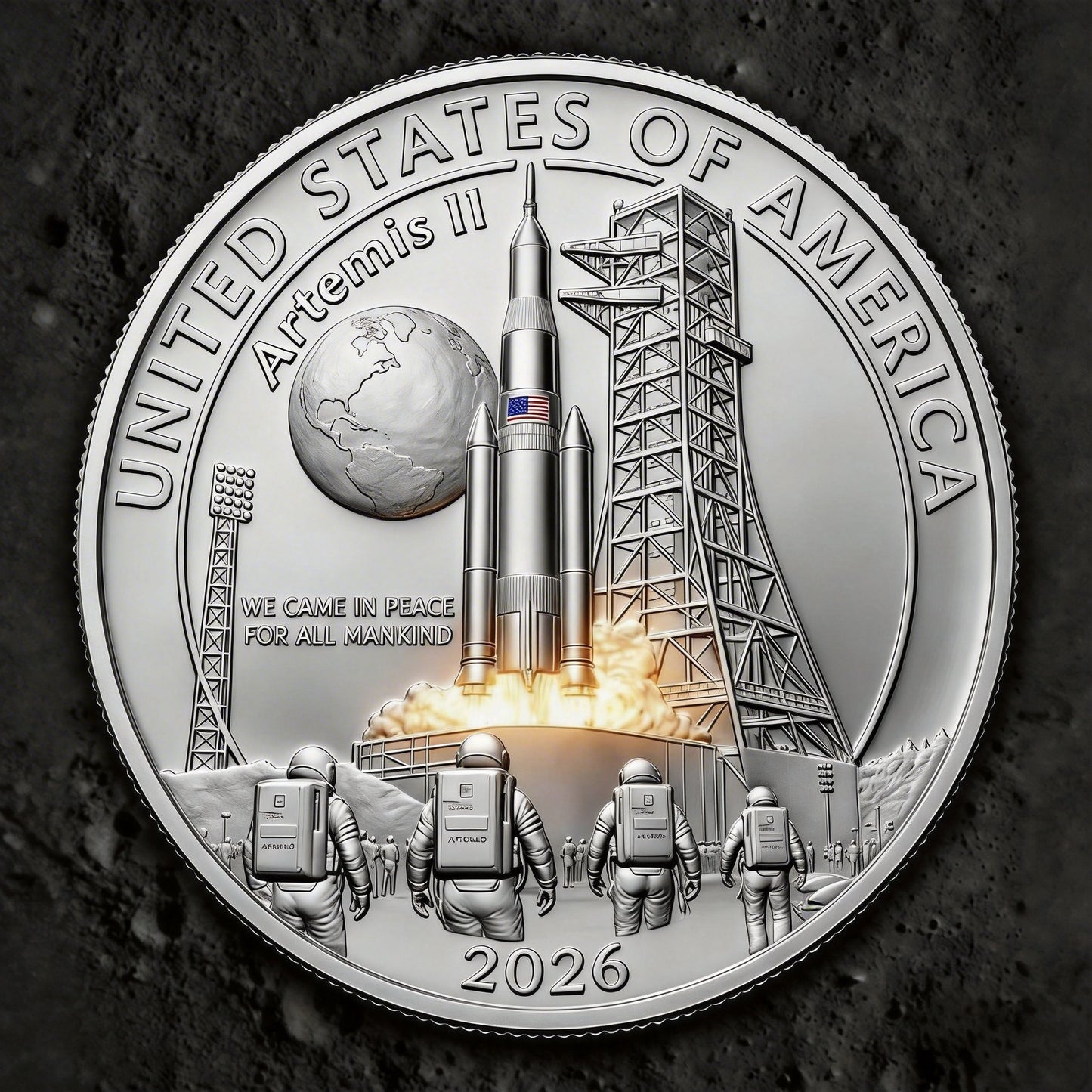 🔥Today DAY 49 % OFF🔥Apollo 11 & Artemis II Commemorative Silver Coin