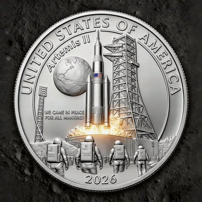 🔥Today DAY 49 % OFF🔥Apollo 11 & Artemis II Commemorative Silver Coin