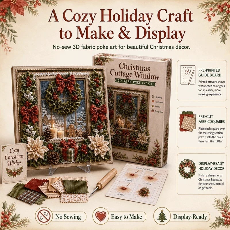 🎁 🎁 3D-kerststof-poke-art-set🎄 Buy 2 & Get Free Shipping 🎁