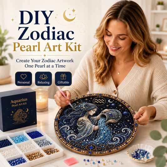 12 Zodiac Signs Pearl Art Kit | DIY Handmade Beaded Window Hanging