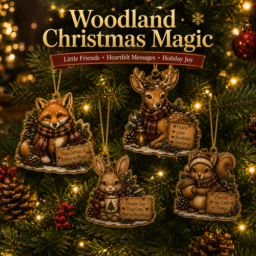 🎁 Buy 4 Get 20% OFF | Free Shipping🔥 -🎄 Woodland Christmas Animal Ornaments