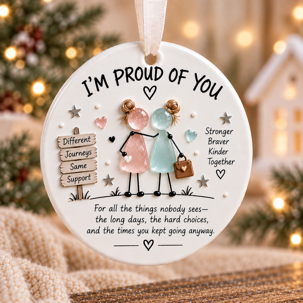 ✨ Keep Going Motivational Ornament Collection