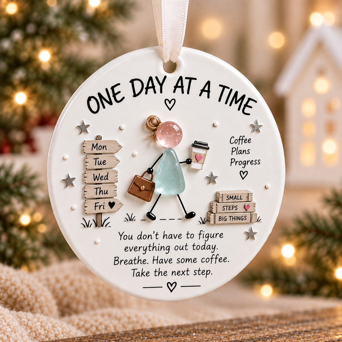 ✨ Keep Going Motivational Ornament Collection