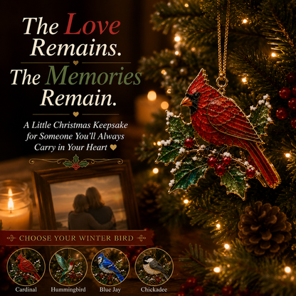 ⏳ Last Day 50% OFF – 🐦 Winter Birds Memorial Christmas Ornaments