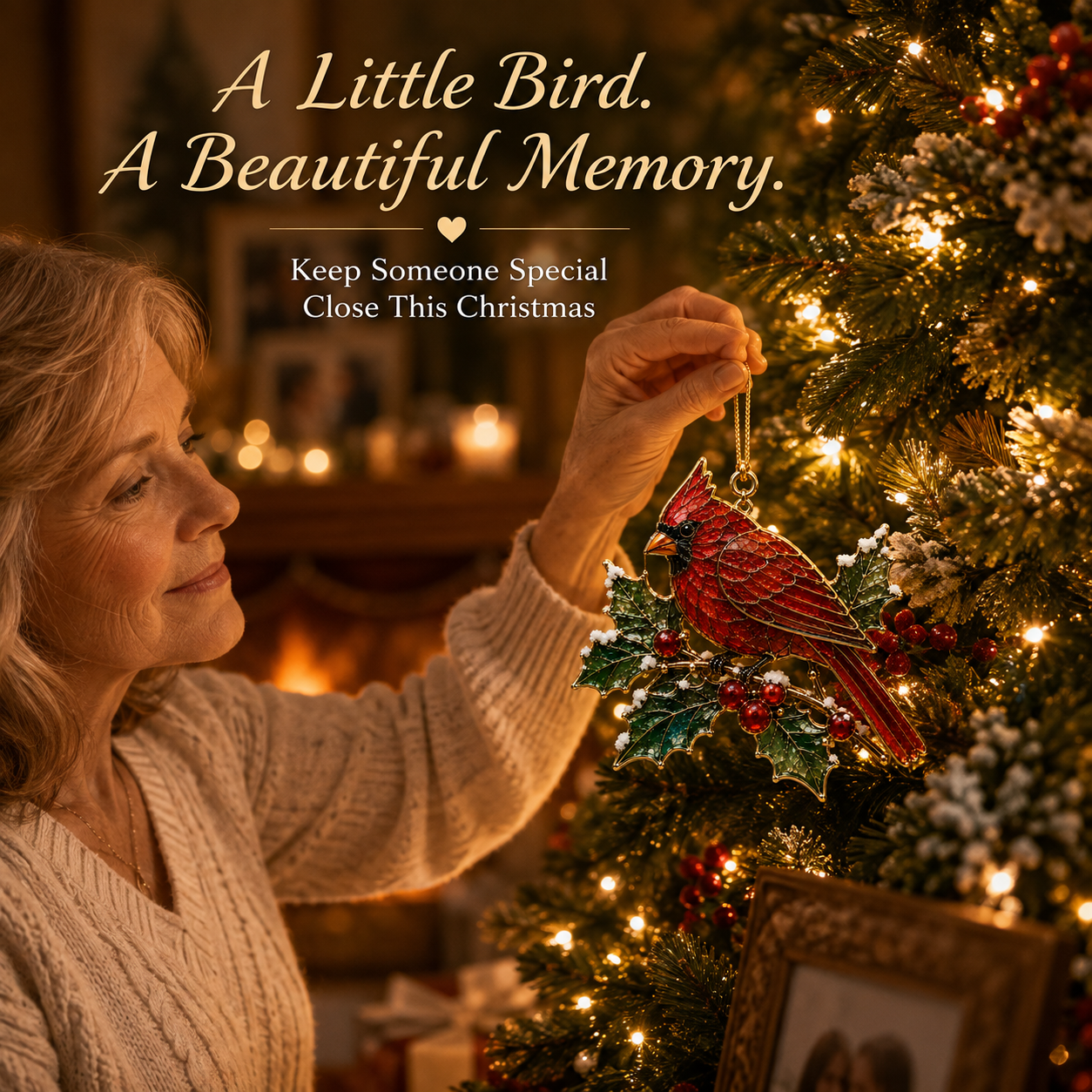 ⏳ Last Day 50% OFF – 🐦 Winter Birds Memorial Christmas Ornaments