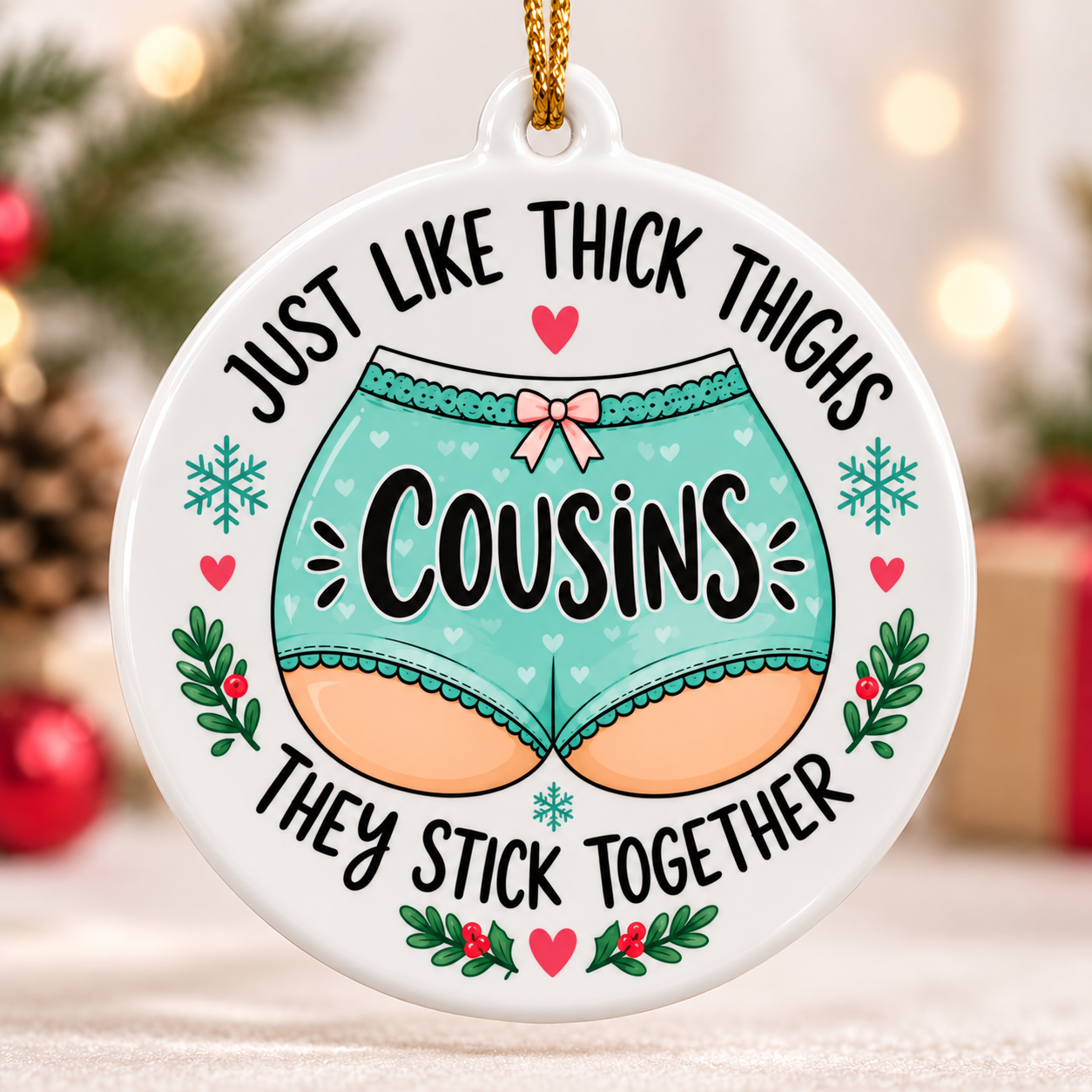 🎄 Funny Friendship Ceramic Christmas Ornaments – ⏰3 Days Only, Then Back to Full Price!🔥