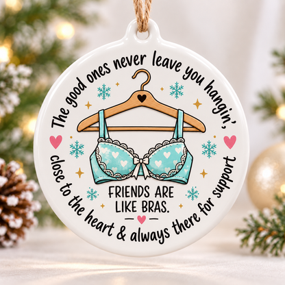 🎄 Funny Friendship Ceramic Christmas Ornaments – ⏰3 Days Only, Then Back to Full Price!🔥