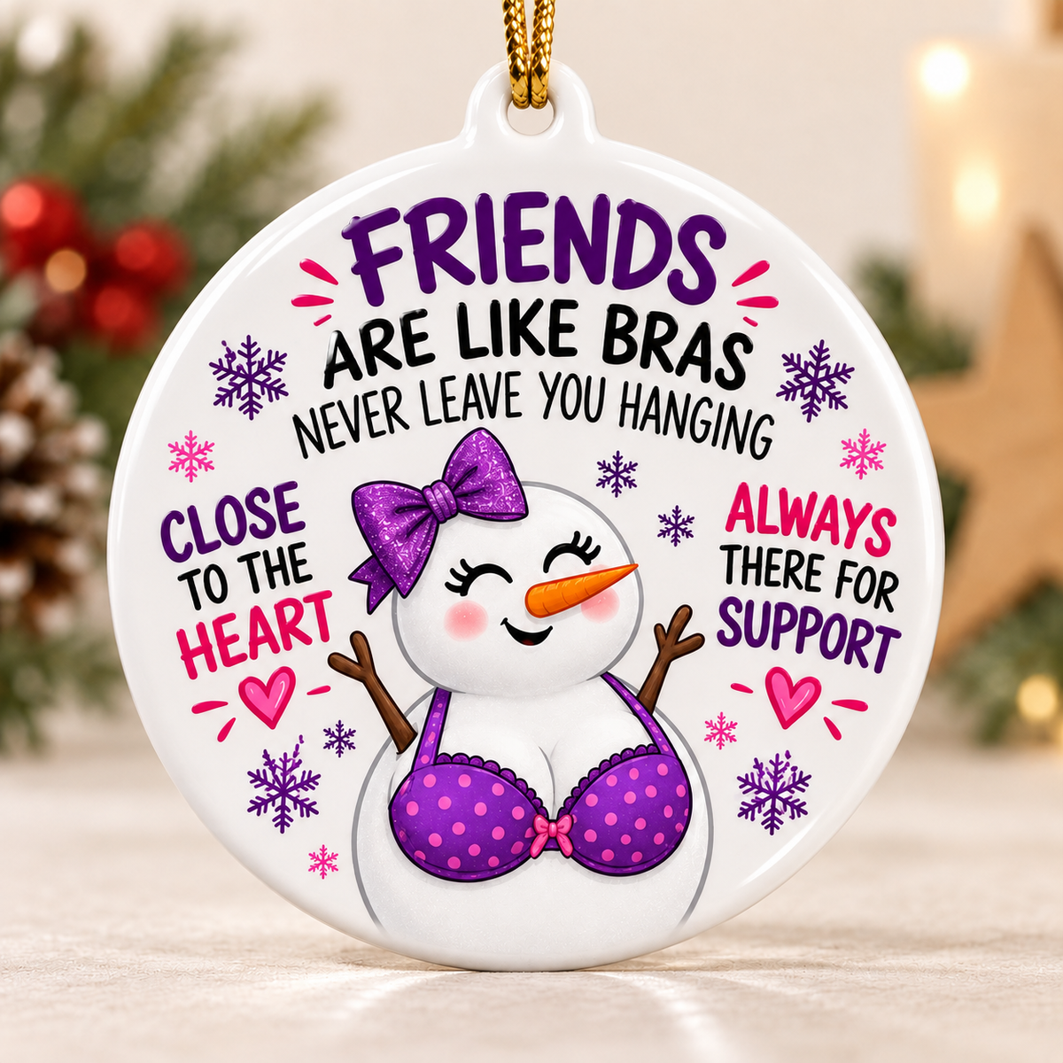 🎄 Funny Friendship Ceramic Christmas Ornaments – ⏰3 Days Only, Then Back to Full Price!🔥
