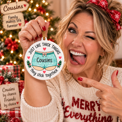 🎄 Funny Friendship Ceramic Christmas Ornaments – ⏰3 Days Only, Then Back to Full Price!🔥