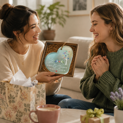 Heartfelt Friendship Seaglass Ornament Gift