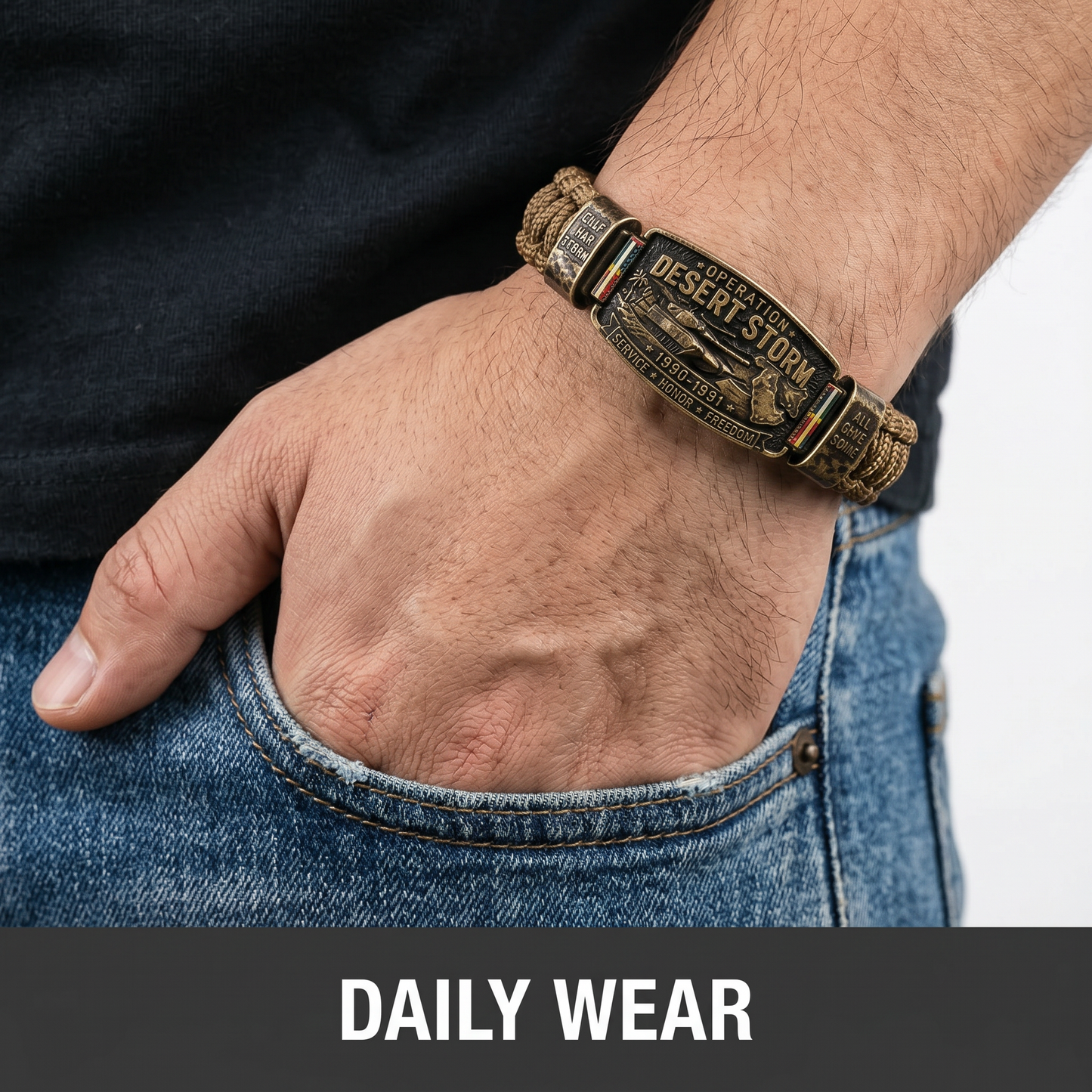 Honor & Pride Worn Daily — Operation Desert Storm Veteran Paracord Bracelet