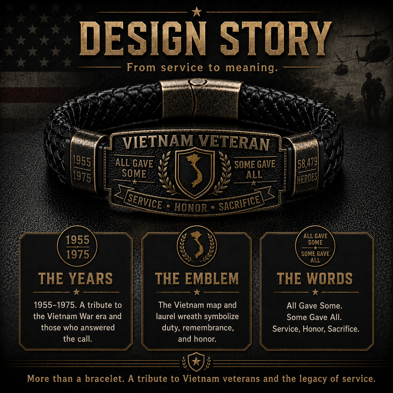 Vietnam Veteran Honor Bracelet — A Tribute to Service, Brotherhood & Sacrifice