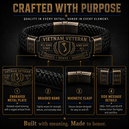 Vietnam Veteran Honor Bracelet — A Tribute to Service, Brotherhood & Sacrifice