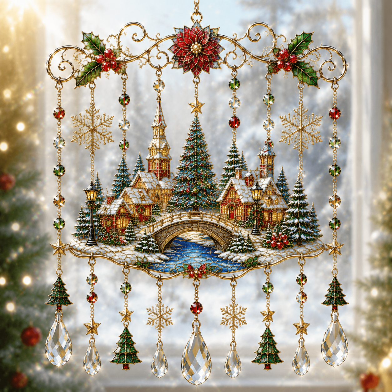 Handmade Christmas Window Hanging